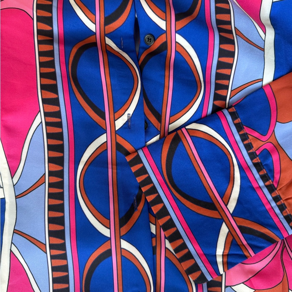 Vibrant Multicolor Button-Up Short Set - image 6